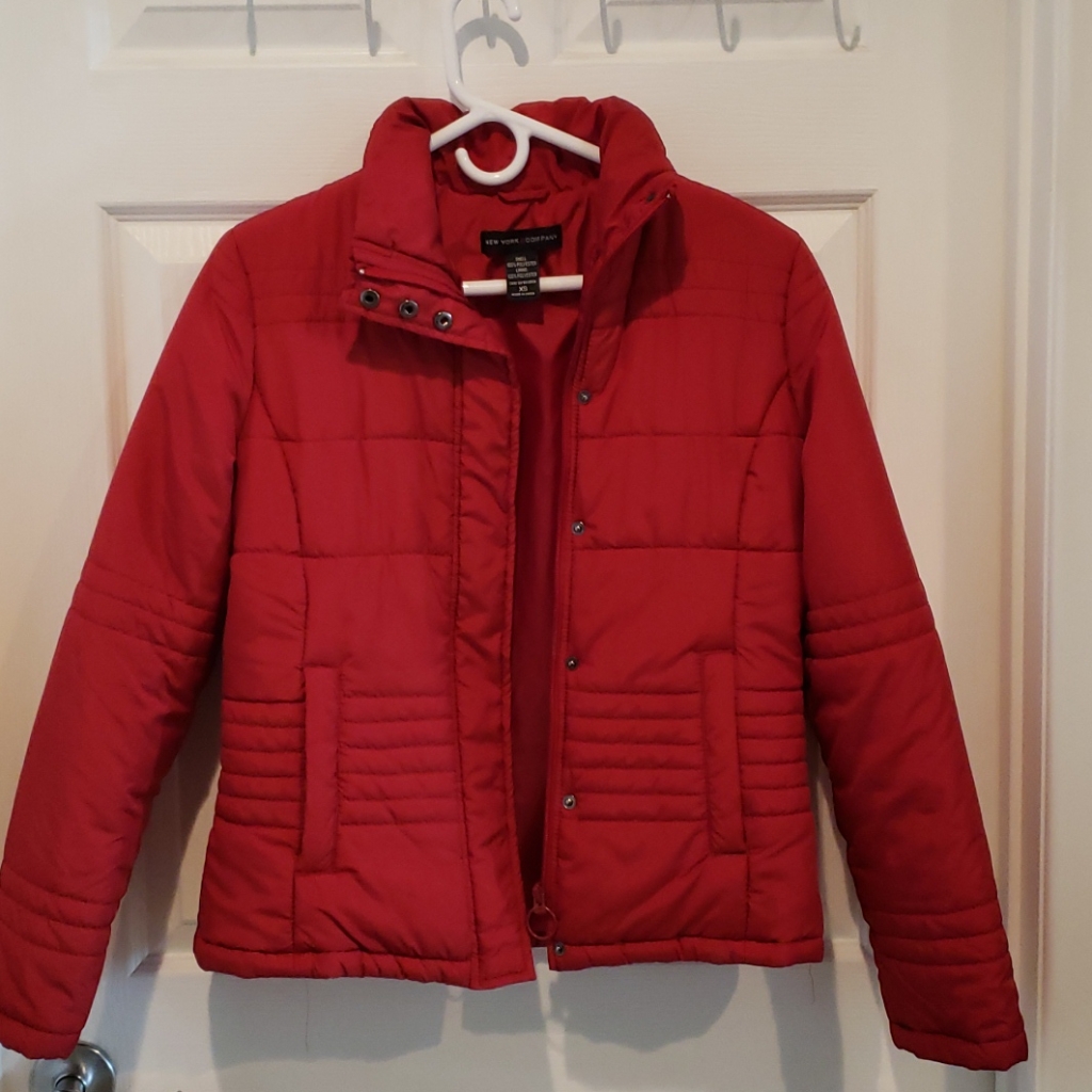 Red Polyester Coat.